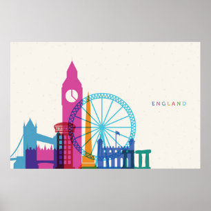 England Skyline Poster
