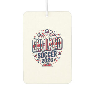 England Soccer 2026 Soccer Bold Country Typography Car Air Freshener