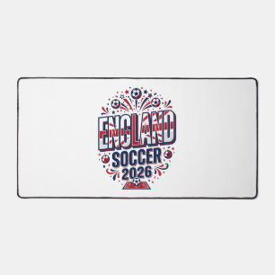 England Soccer 2026 Soccer Bold Country Typography Desk Mat