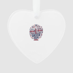 England Soccer 2026 Soccer Bold Country Typography Ornament