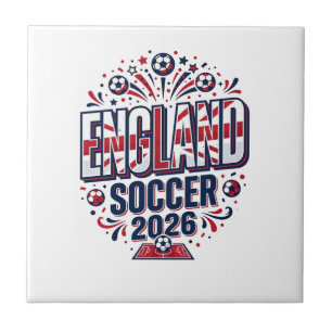England Soccer 2026 Soccer Bold Country Typography Tile