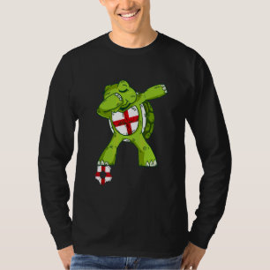 England Soccer Dabbing Turtle English Flag St Geor T-Shirt