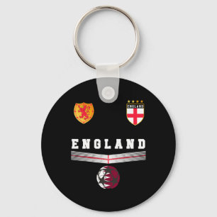 England Soccer Fans Jersey English Flag Footll Lov Key Ring