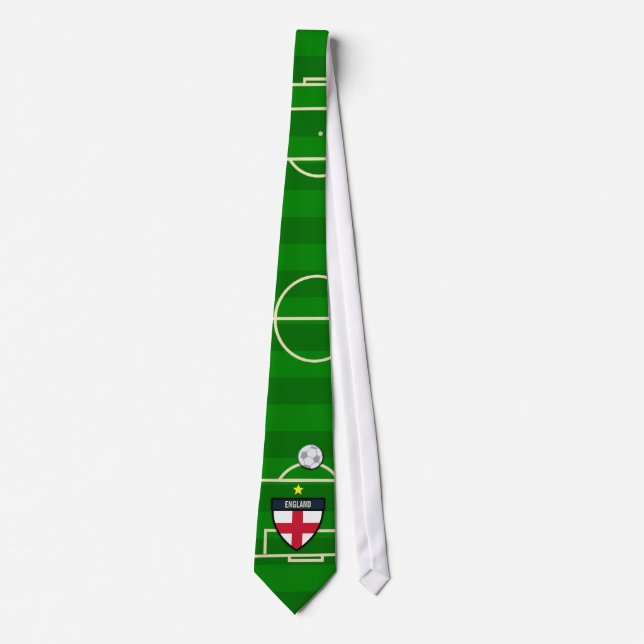 England Soccer Field Football Tie (Front)