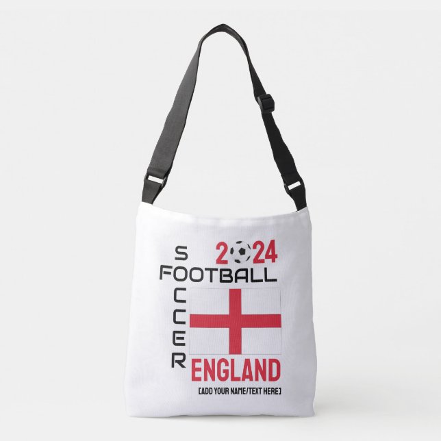 ENGLAND Soccer Football Custom Name 2024 ANY YEAR  Crossbody Bag (Front)