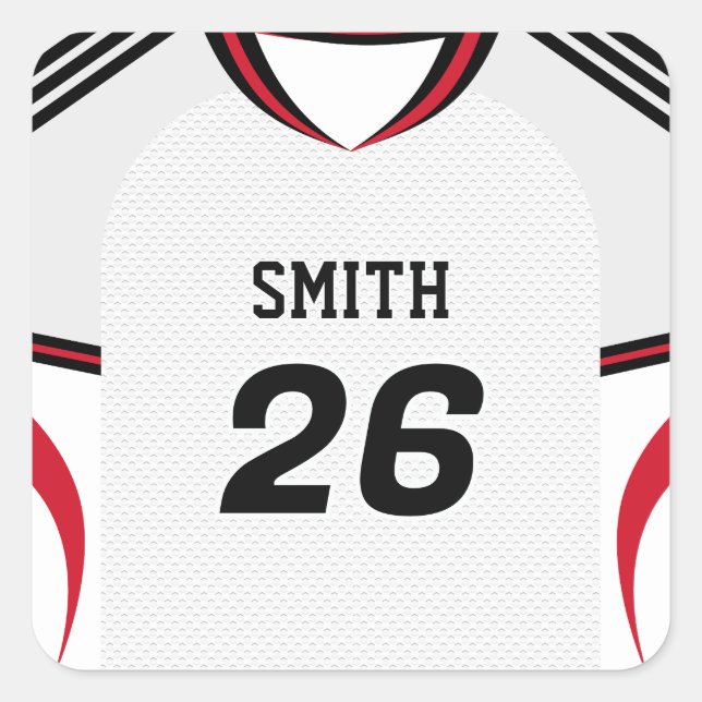 England Soccer Jersey Custom Name Number Sticker (Front)