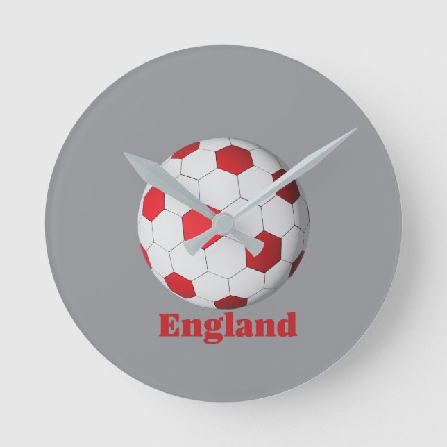 England Soccer Round Clock (Front)