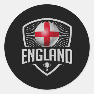 England Soccer Support The Team Footll Fan English Classic Round Sticker