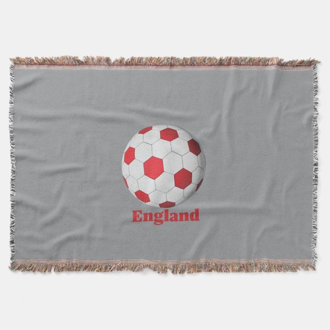 England Soccer Throw Blanket (Front)