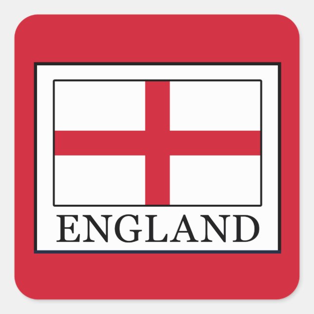 England Square Sticker (Front)
