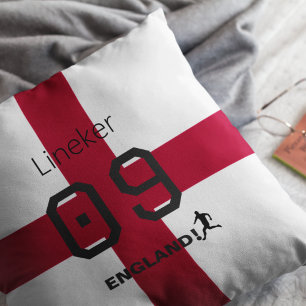 England St George Cross Patriotic Custom Name Cushion