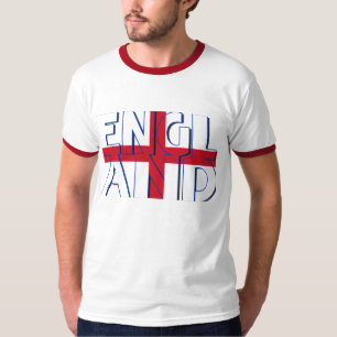 England St George's Cross and design text T-Shirt