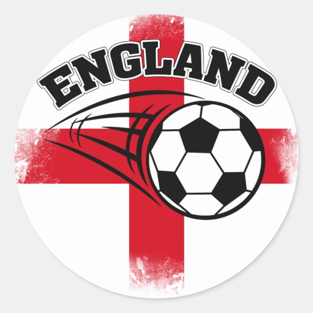 England Supporter's Football  Classic Round Sticker (Front)