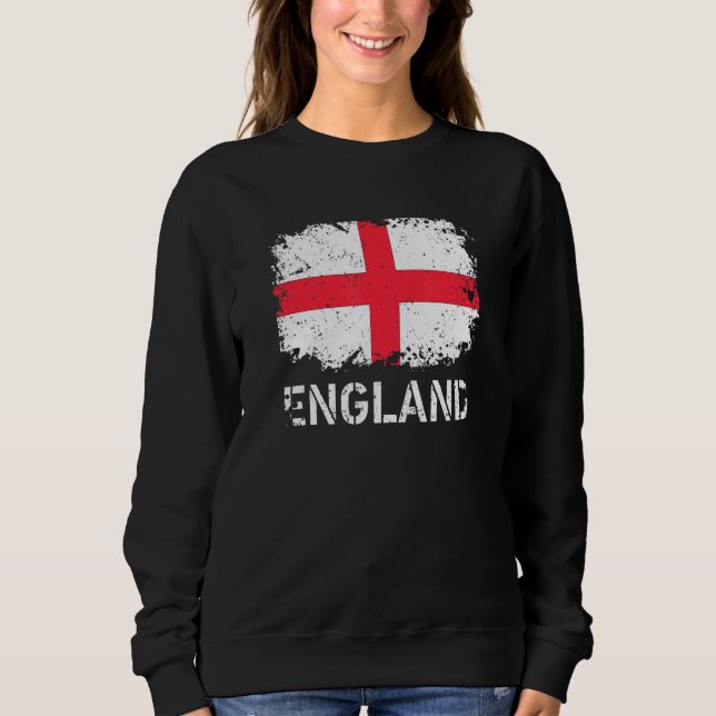 England Tee British Flag Souvenir Costume Love Vin (Front)