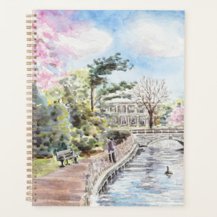 England town London Town Carshalton Park in spring Planner