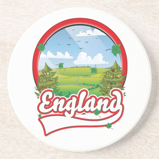 England Travel logo Coaster (Front)