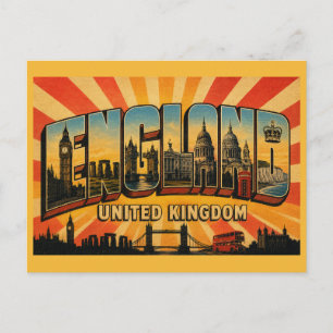 England United Kingdom Vintage Travel Art Postcard