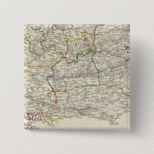 England V 15 Cm Square Badge