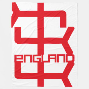 ENGLAND VER UK FLAG TEXT BY MASANSER PIXELAT FLEECE BLANKET