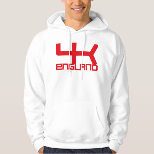 ENGLAND VER UK FLAG TEXT BY MASANSER PIXELAT HOODIE