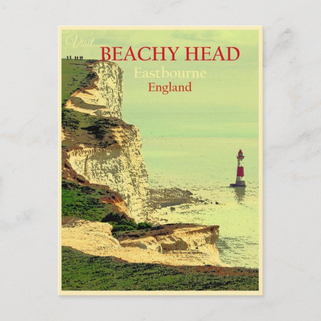 England Vintage Beachy Head Eastbourne Travel Postcard (Front)