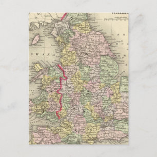 England, Wales 4 Postcard