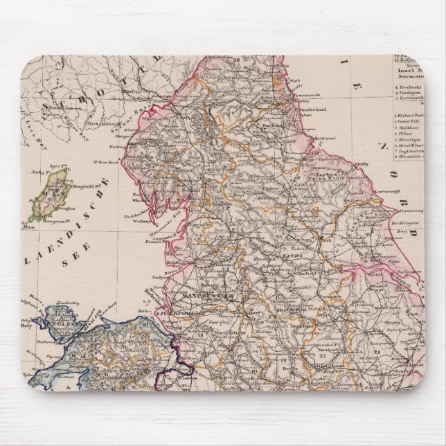 England, Wales Mouse Pad (Front)