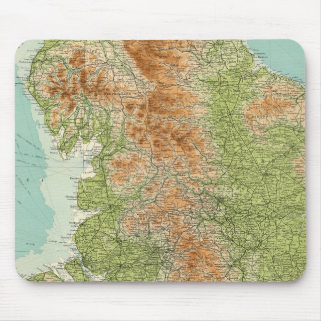 England & Wales, northern section Mouse Pad (Front)