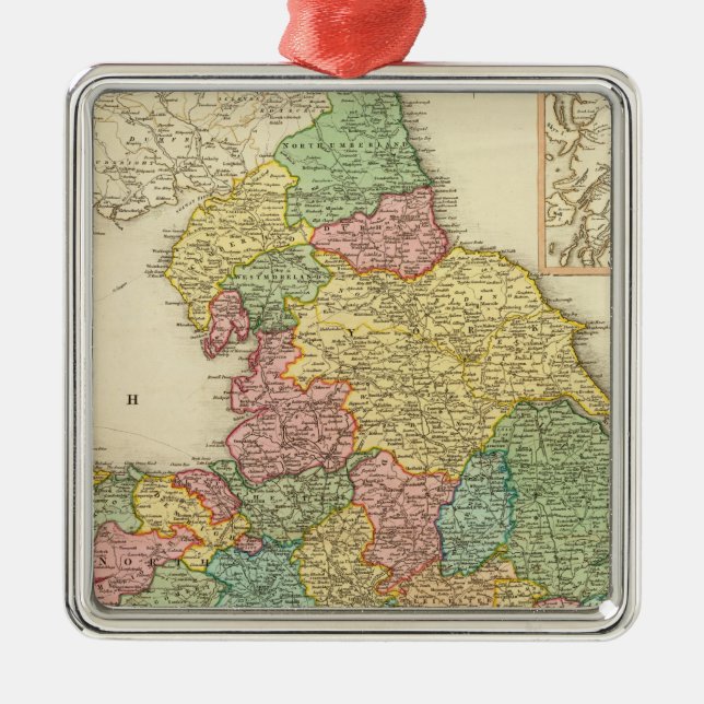England, Wales, Scotland Metal Tree Decoration (Front)
