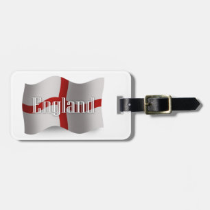England Waving Flag Luggage Tag
