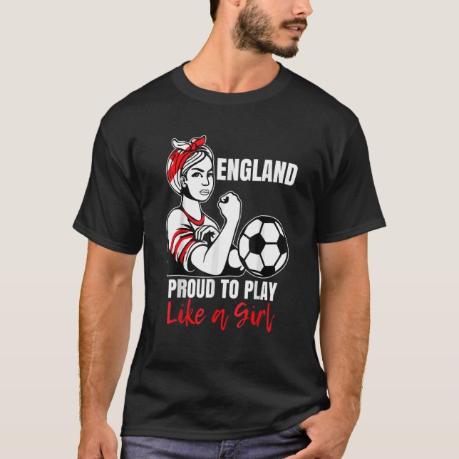 England Womens Football Kit for Girls & Female Soc T-Shirt (Front)