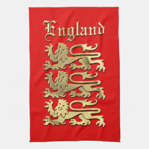 England's Coat of Arms Tea Towel