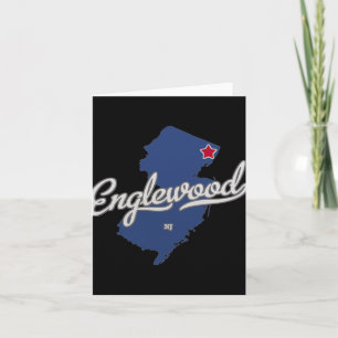 Englewood New Jersey Nj Map Card