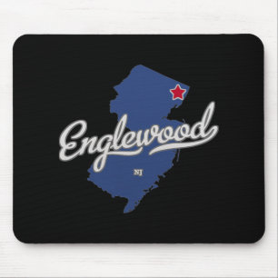 Englewood New Jersey Nj Map  Mouse Pad