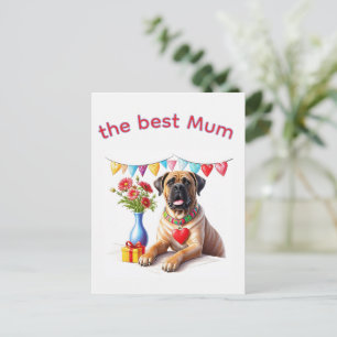 Englische Dogge Mastiff best Mum Holiday Postcard