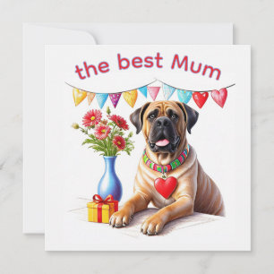 Englische Dogge Mastiff best Mum Invitation