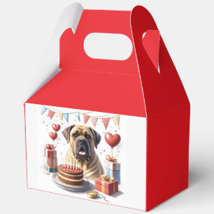 Englische Dogge Mastiff Birthday Favour Box