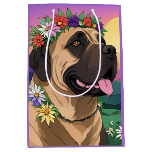 Englische Dogge Mastiff Comic Medium Gift Bag