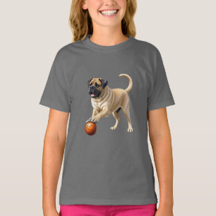 Englische Dogge Mastiff mit Ball T-Shirt