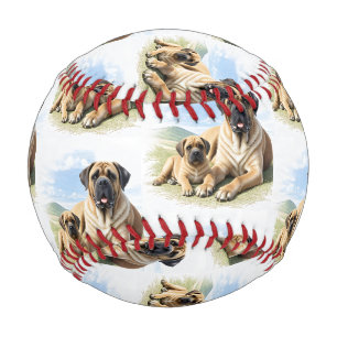 Englische Dogge Mastiff mit Kind Baseball