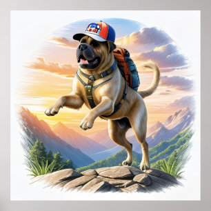 Englische Dogge Mastiff wanderer Poster