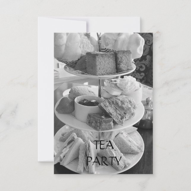 English Afternoon Tea Invitation (Front)