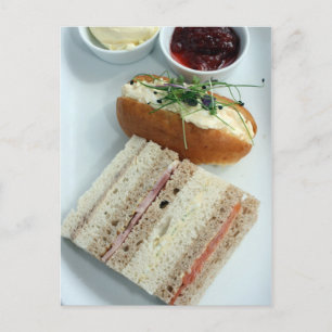 English afternoon tea postcard