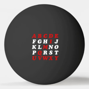 English Alphabet Ping Pong Ball