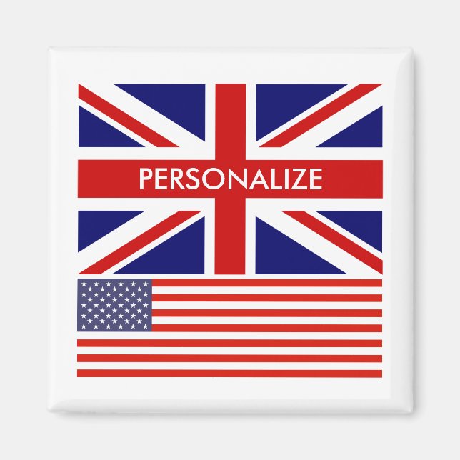 English American British Union Jack flag fridge Magnet (Front)