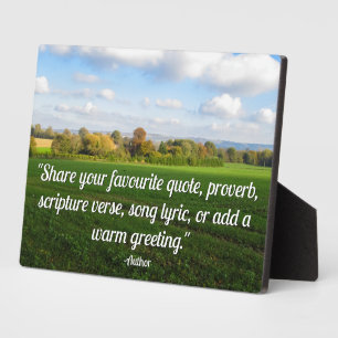 English Autumn Countryside - Personalised Plaque