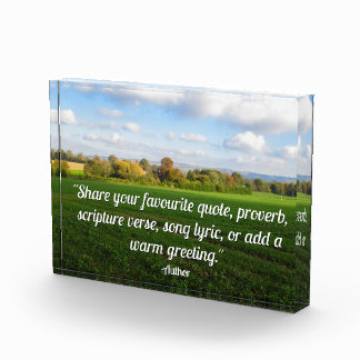 English Autumn Countryside - Personalized Photo Block