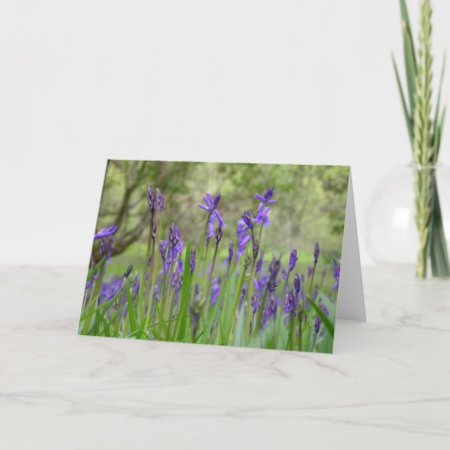 English Bluebell Field Note Card (Front)