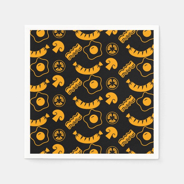 English Breakfast Pattern Napkin (Front)