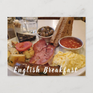 English Breakfast Postcard